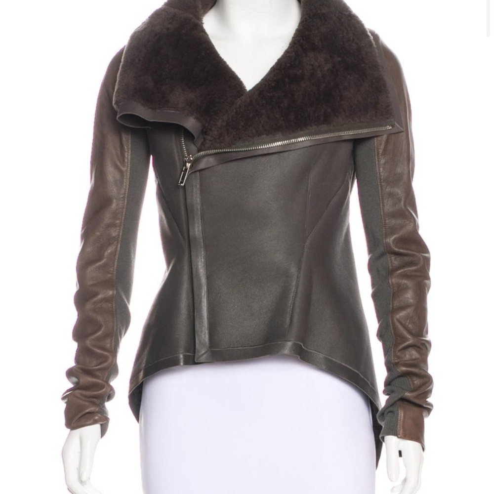 Rick Owens leather jacket   Size US 6